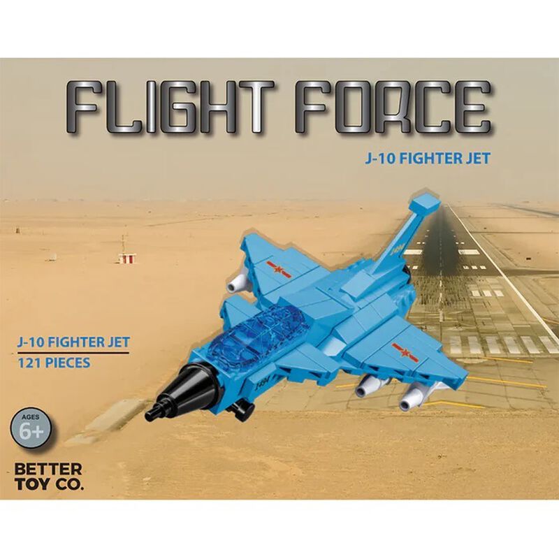 J-10 Firefly Fighter Jet Building Brick Kit (121 pcs), , large image number 0